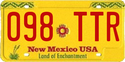 NM license plate 098TTR