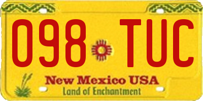 NM license plate 098TUC