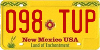 NM license plate 098TUP