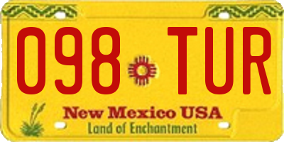 NM license plate 098TUR