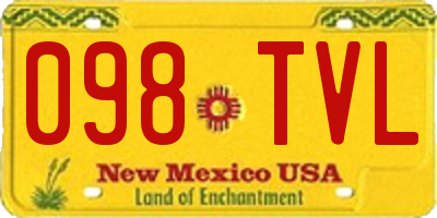 NM license plate 098TVL