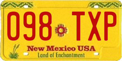 NM license plate 098TXP
