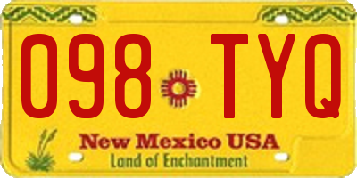 NM license plate 098TYQ