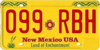 NM license plate 099RBH