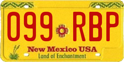 NM license plate 099RBP