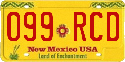 NM license plate 099RCD