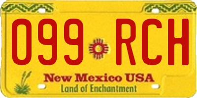 NM license plate 099RCH