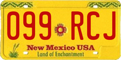 NM license plate 099RCJ