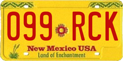 NM license plate 099RCK