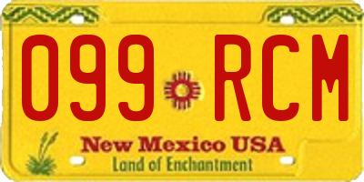 NM license plate 099RCM