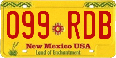 NM license plate 099RDB