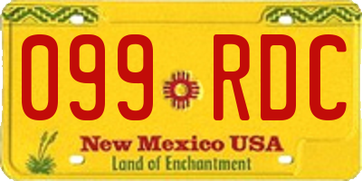 NM license plate 099RDC