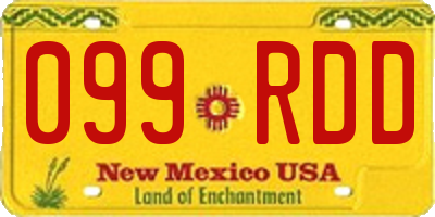 NM license plate 099RDD