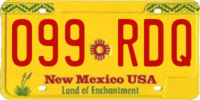 NM license plate 099RDQ
