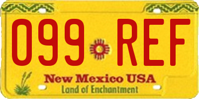 NM license plate 099REF