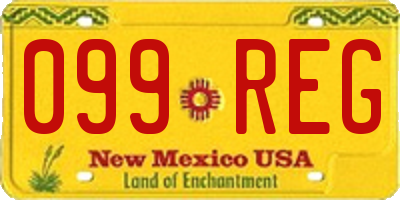 NM license plate 099REG