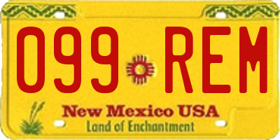 NM license plate 099REM