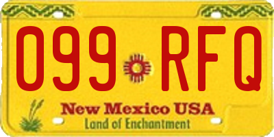 NM license plate 099RFQ