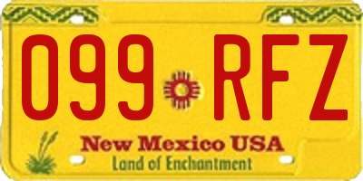 NM license plate 099RFZ