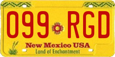NM license plate 099RGD