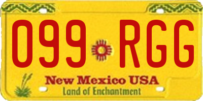 NM license plate 099RGG