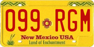 NM license plate 099RGM