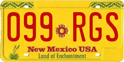 NM license plate 099RGS