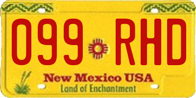 NM license plate 099RHD