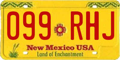 NM license plate 099RHJ