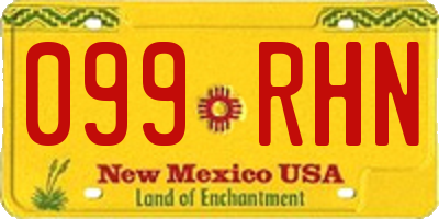 NM license plate 099RHN