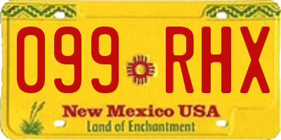 NM license plate 099RHX