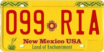 NM license plate 099RIA