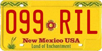 NM license plate 099RIL