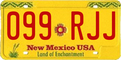 NM license plate 099RJJ