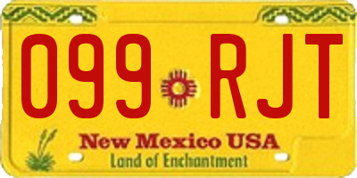 NM license plate 099RJT