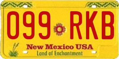 NM license plate 099RKB