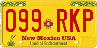 NM license plate 099RKP
