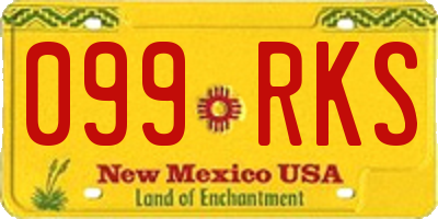 NM license plate 099RKS