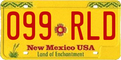 NM license plate 099RLD