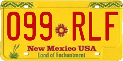 NM license plate 099RLF