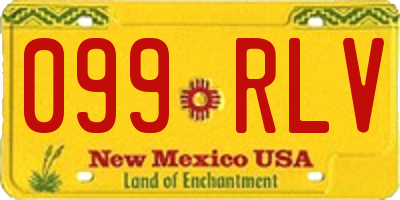 NM license plate 099RLV