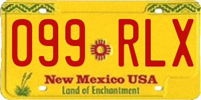NM license plate 099RLX
