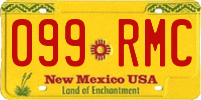 NM license plate 099RMC