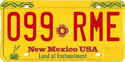 NM license plate 099RME