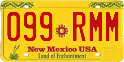 NM license plate 099RMM