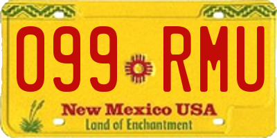 NM license plate 099RMU