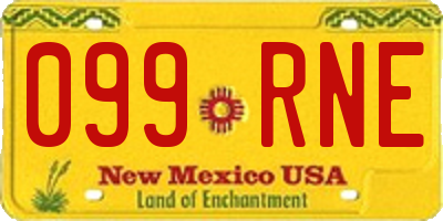 NM license plate 099RNE