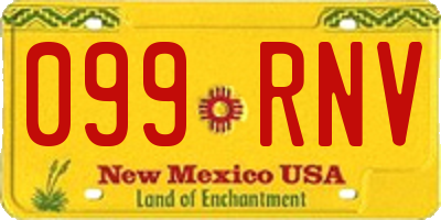 NM license plate 099RNV
