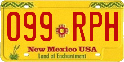 NM license plate 099RPH