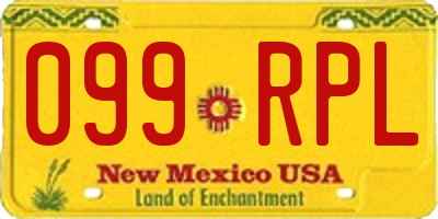 NM license plate 099RPL